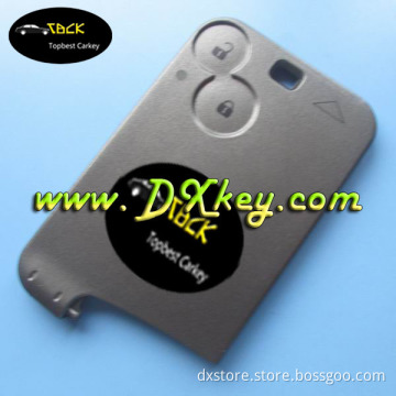 Best price car key case for blank card Laguna 2 button Renault key card without blade